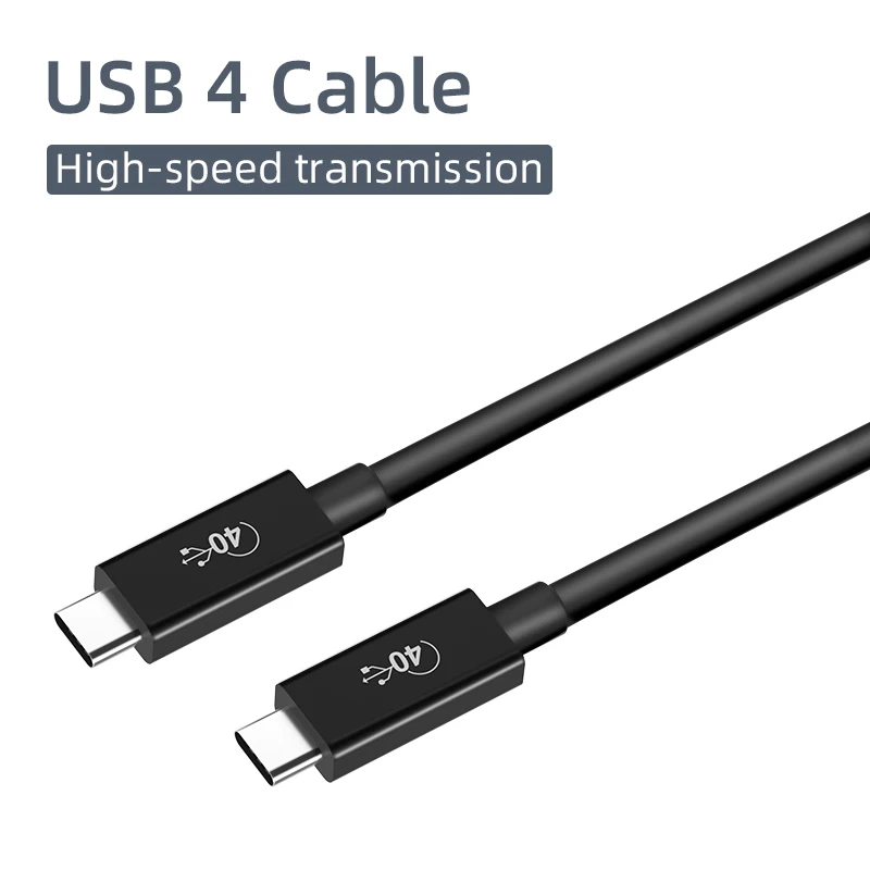 

USB4.0 Thunderbolt 3 8K@60Hz Cable 40Gbps Data Cable PD 100W 5A Fast Charging USB Type C to Type C Cable For Macbook Pro 0.5/1m