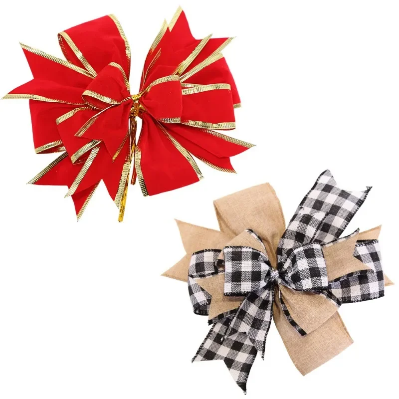 Рождественские украшения фланелевый Рождественский бант украшение для