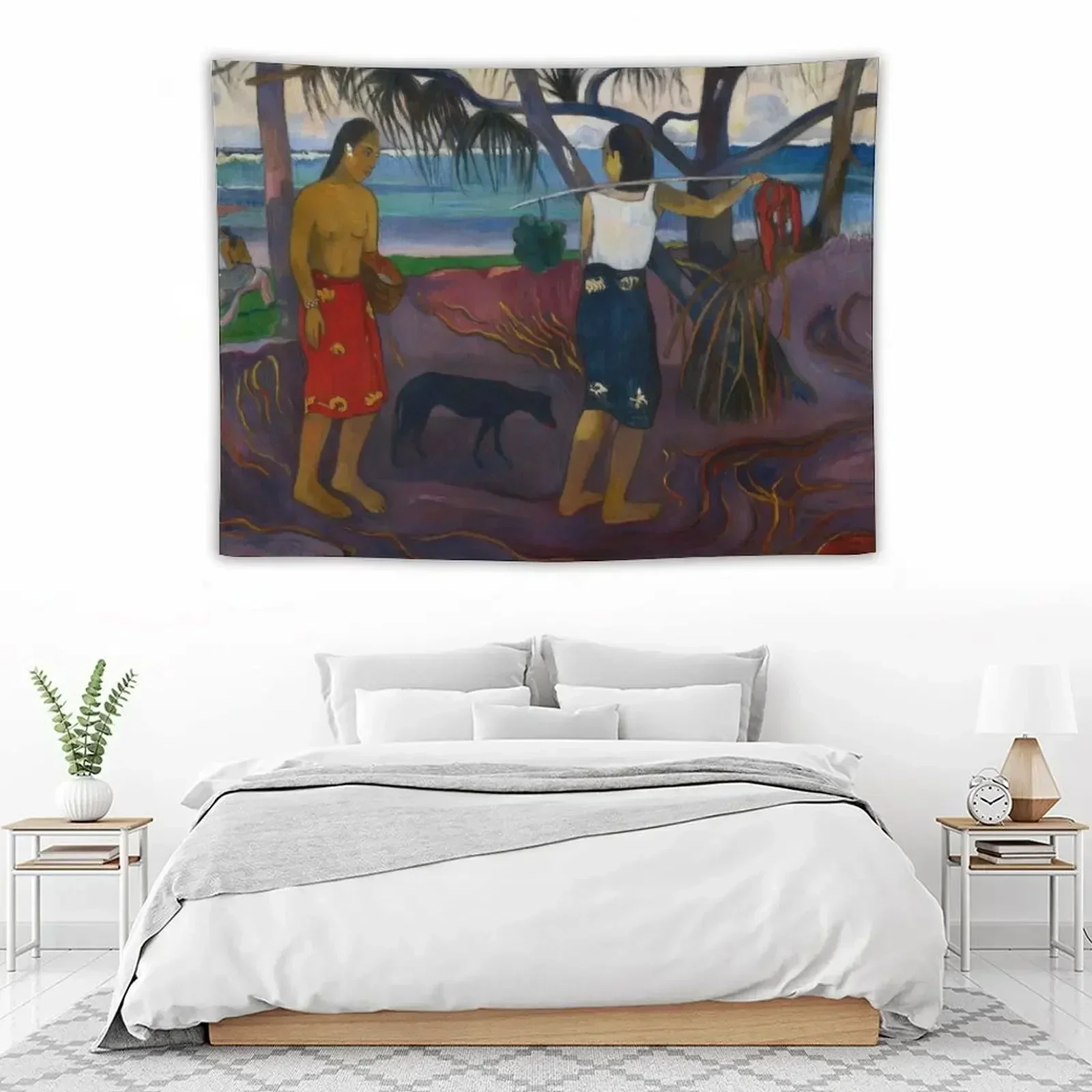 Paul Gauguin - I Raro Te Oviri (under the Pandanus) Гобелен Декор для комнаты дома