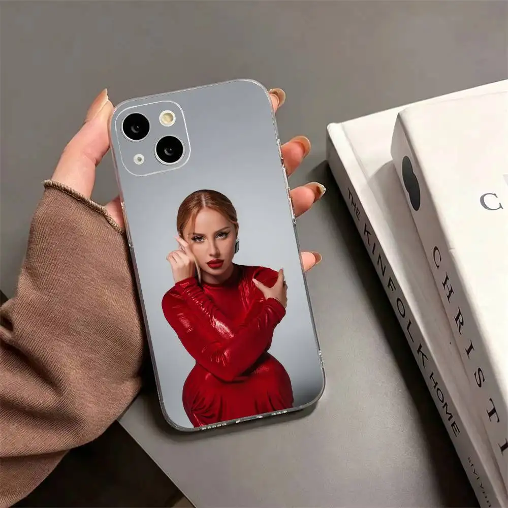 Российская поп-певица А-Анна Асти. Прозрачный мягкий чехол из ТПУ для iPhone 17 16 15 14 13 12 11 X XR XS Pro Max Mini. (art.: 3920dcefacccc) - 3920dcefacccc