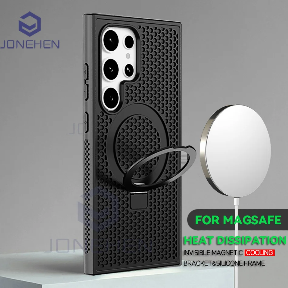 Магнитный чехол-подставка для Samsung Galaxy S24 Ultra S23 FE S22 Plus