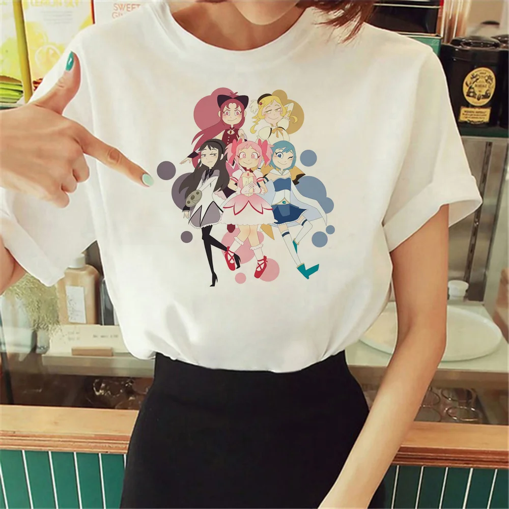 

Madoka t shirt women designer t-shirts female anime clothes
