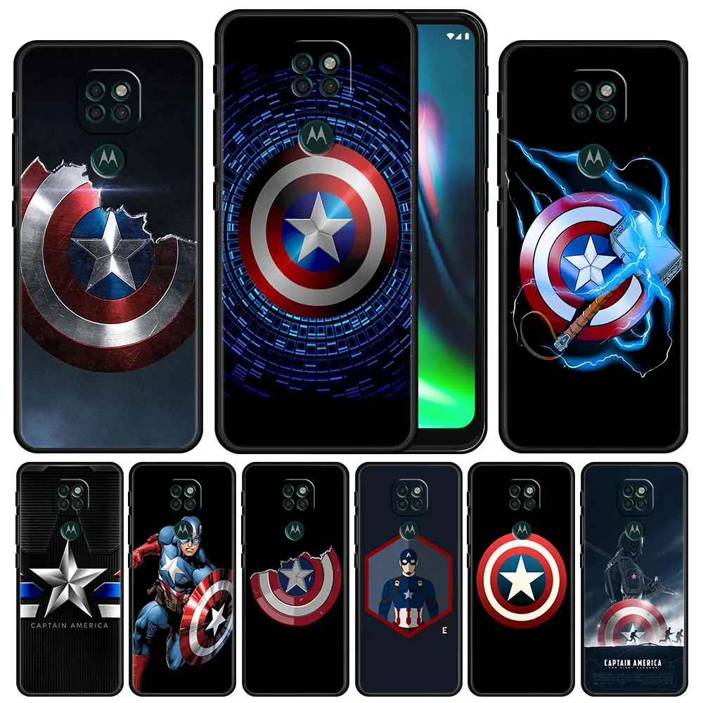

Cover Case for Motorola Moto G30 G50 G60 G8 G9 G22 G31 G51 Power Lite Plus Play Edge G Stylus Avengers Captain America LOGO