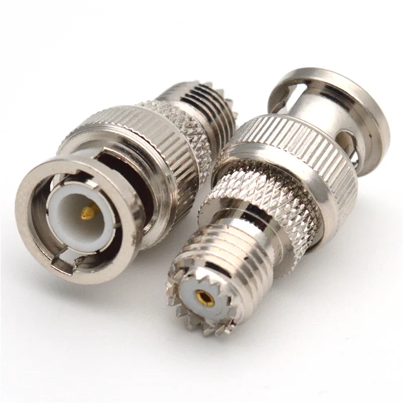 BNC штекер к мини UHF гнездовой адаптер RF коаксиальный преобразователь прямой провод терминал 50 Ом