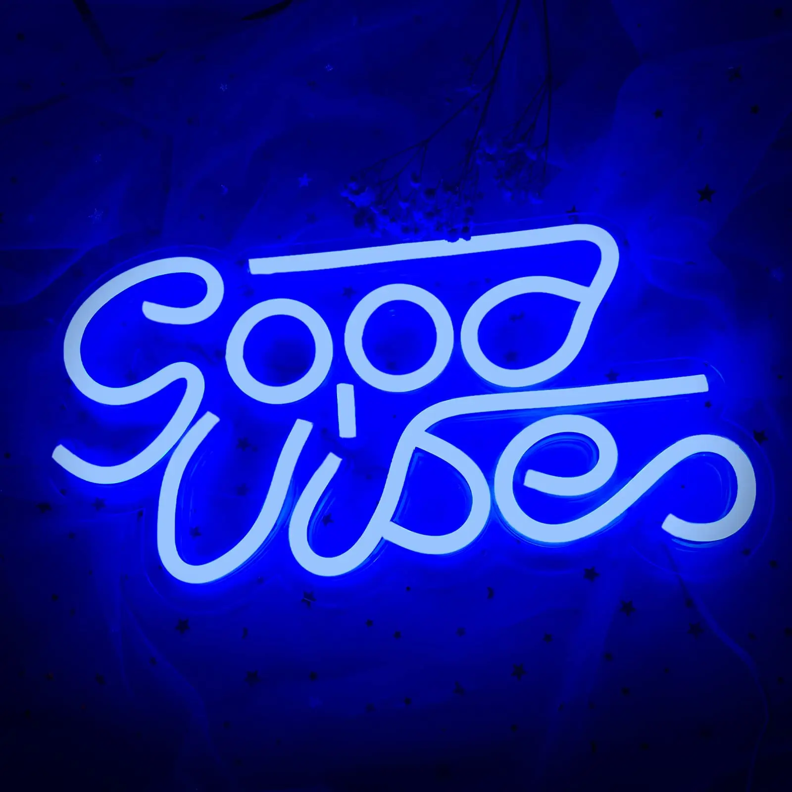 

Неоновые вывески Good Vibes, светодиодные неоновые вывески с акриловой доской, неоновые вывески, Настенный декор с питанием от USB для спальни, иг...