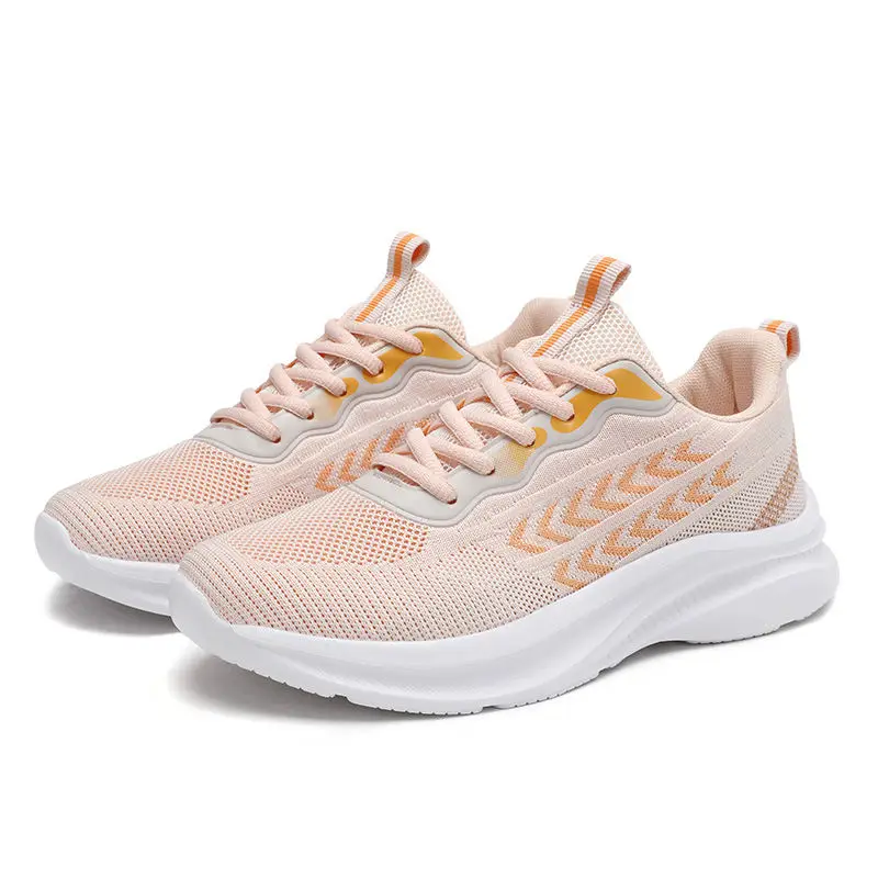 

DAFENP Flying Woven Tennis Shoes For Women Breathable Sneakers Non-Slip Mesh-Comfortable Work Sneakers 35-41