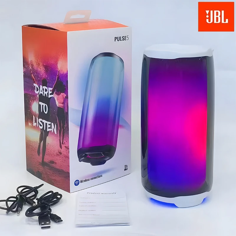JBL PULSE 5 Wireless Bluetooth Speaker Portable IPX7 Waterproof Deep Bass PULSE5 Stereo Sound With LED Light Party Boost Boombox