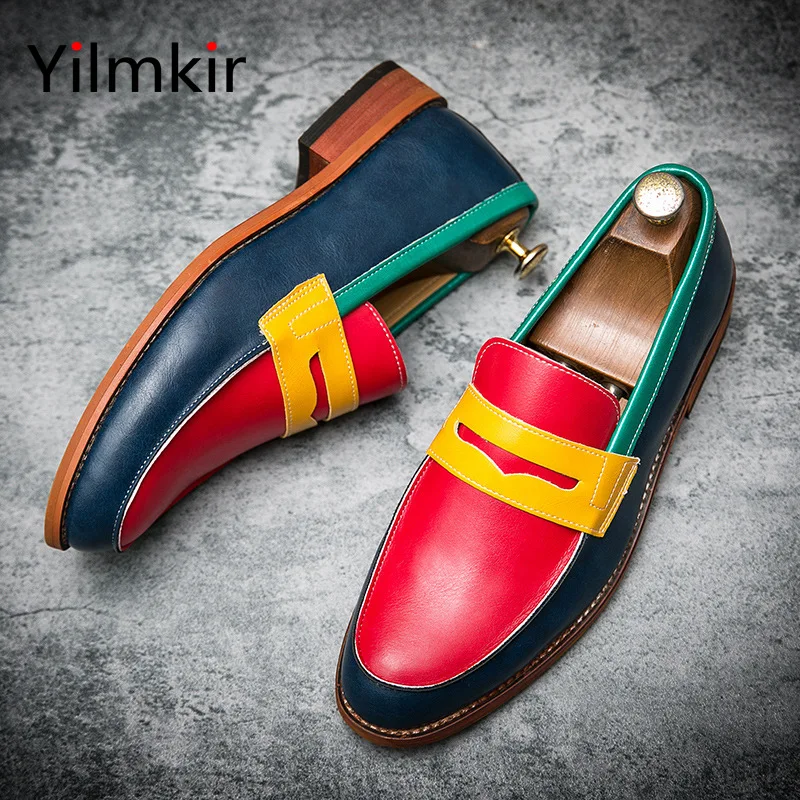 

Casual Patchwork Oxford Cloth Men's Business Office Dress Shoes Fashion Wedding Dinner Popular Non Slip Wear Resistant Flat Shoe