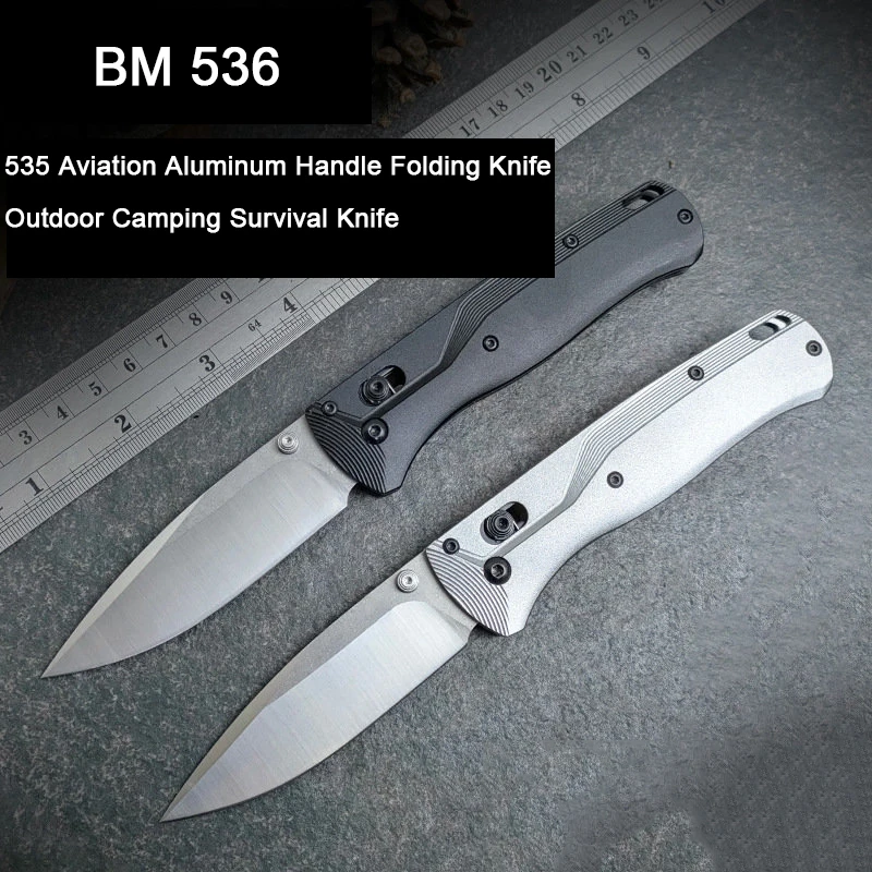 BENCHMADE BM 536 Bugout Knife High Hardness Sharp Tactical Saber Outdoor Survival Camping Knife Multifunctional Folding Knife