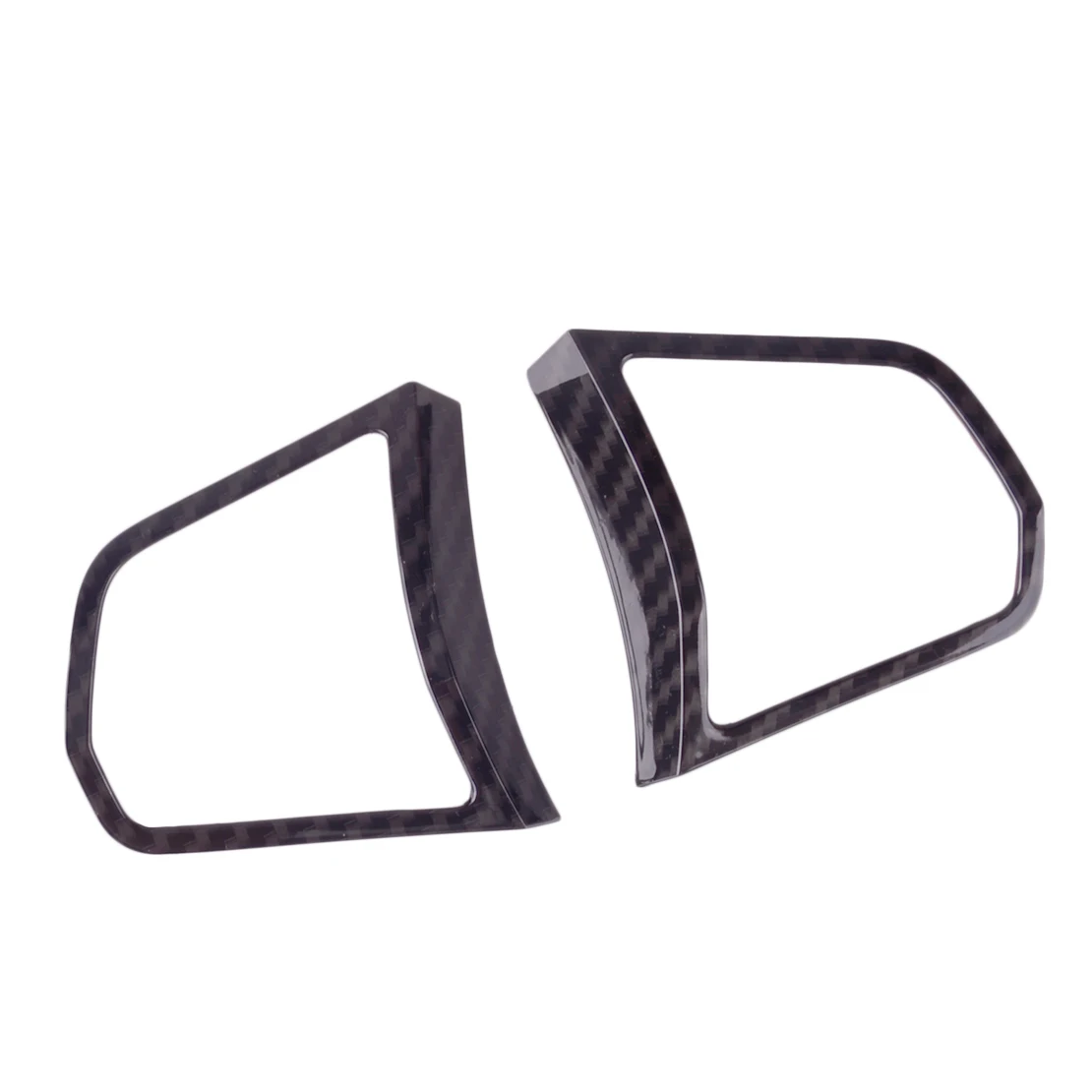 

1 пара кнопки на рулевое колесо автомобиля, отделка рамы, пластик, углеродное волокно, стиль, подходит для BMW 5, 7 серии, F10, 528i, 535i, 550i, F01, F02, 740i/Li