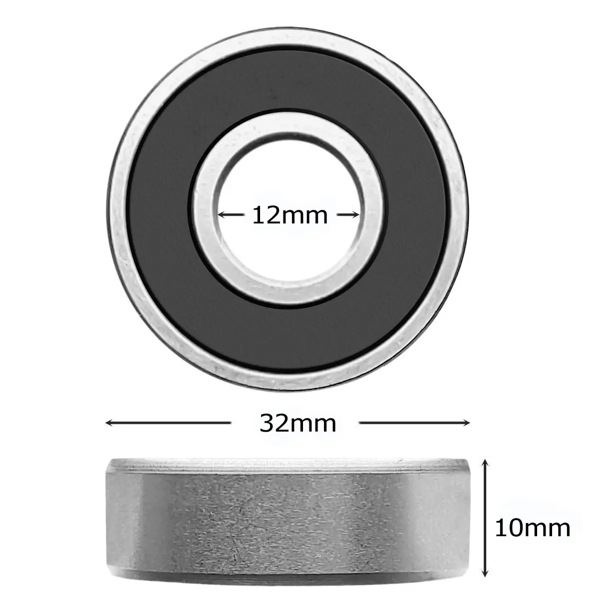10 шт. ABEC-5 6201ZZ 6201Z 6201-2Z 6201 ZZ 12*32*10 мм металлическое уплотнение высокое качество