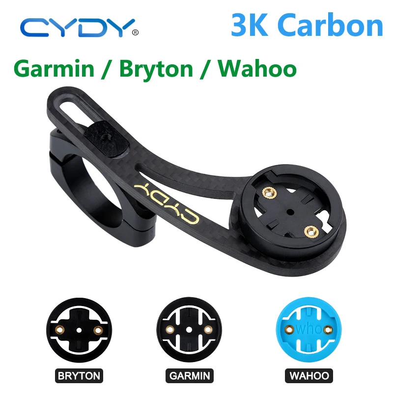 

CYDY 3k Carbon Holder For Garmin Mount Edge 130 200 520 820 Bryton Rider 320 420 Bicycle Computer Wahoo GPS Extend Road MTB Bike