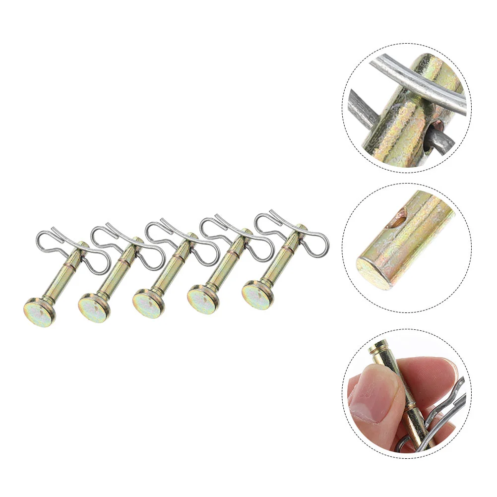 

5 Sets Shear Pin Replacement Kit Part Snow Thrower Sodding Cotters Pins Metal Hair Barrettes Blower Snowblower