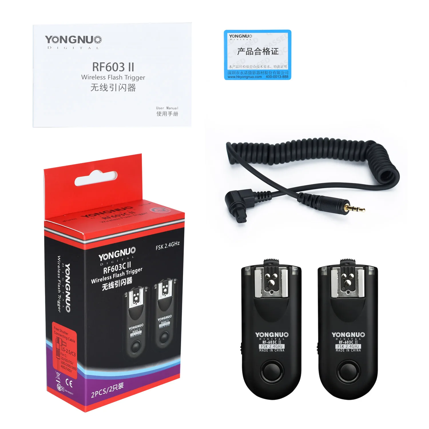 Yongnuo RF-603 II RF 603 II Беспроводной триггер вспышки 2 трансиверы для NIKON D7000 или Canon 5D 7D 100D (art.: 3920caa27b824) - 3920caa27b824
