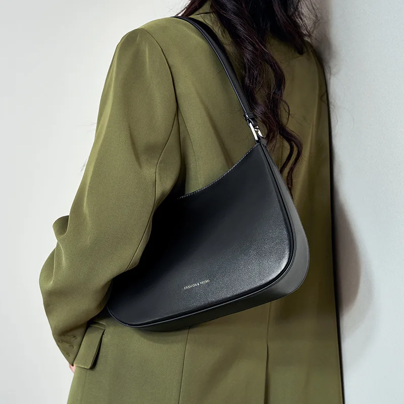 

Сумка под подмышку из натуральной кожи, Новинка лета 2023, нишевая дизайнерская женская сумка, белая модная сумка через плечо