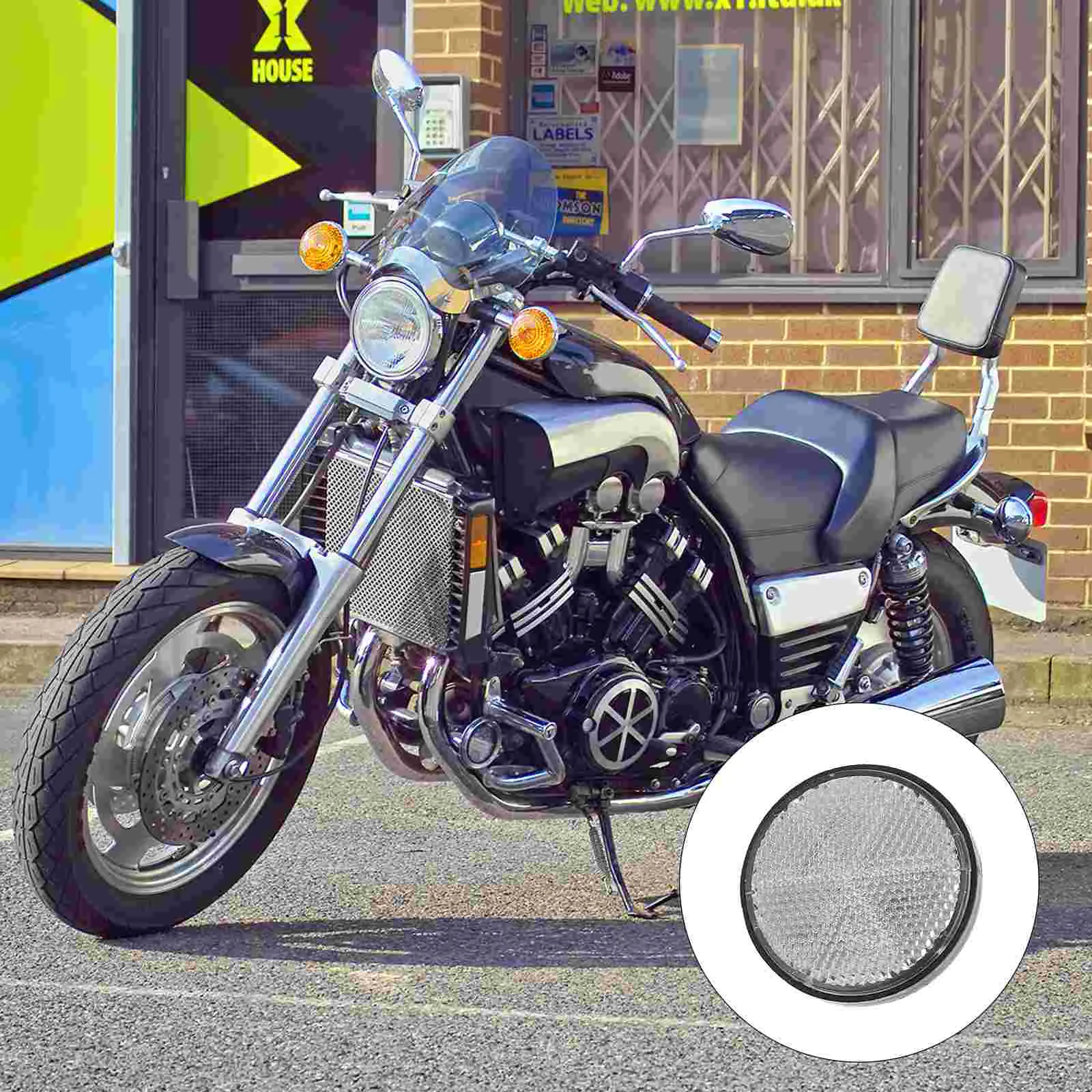 

10 Pcs Motorcycle Reflector Round Reflectors Exterior Reflectante Accessories Scooter Car Accesories Bike