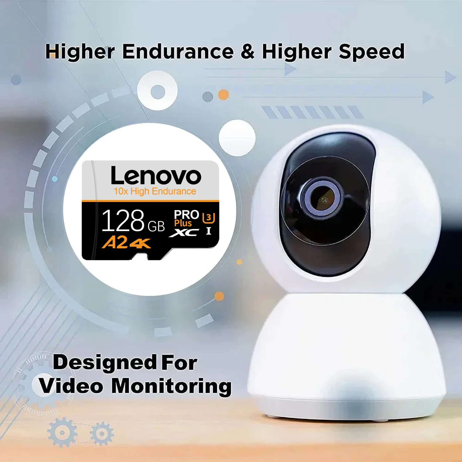 Фото Карта памяти Lenovo SD, 128 ГБ, 256 ГБ, V30 U3, высокоскоростная флэш-карта TF, 4K Full HD Video, карта Micro SD для телефона Xiaomi, камеры, ПК №4