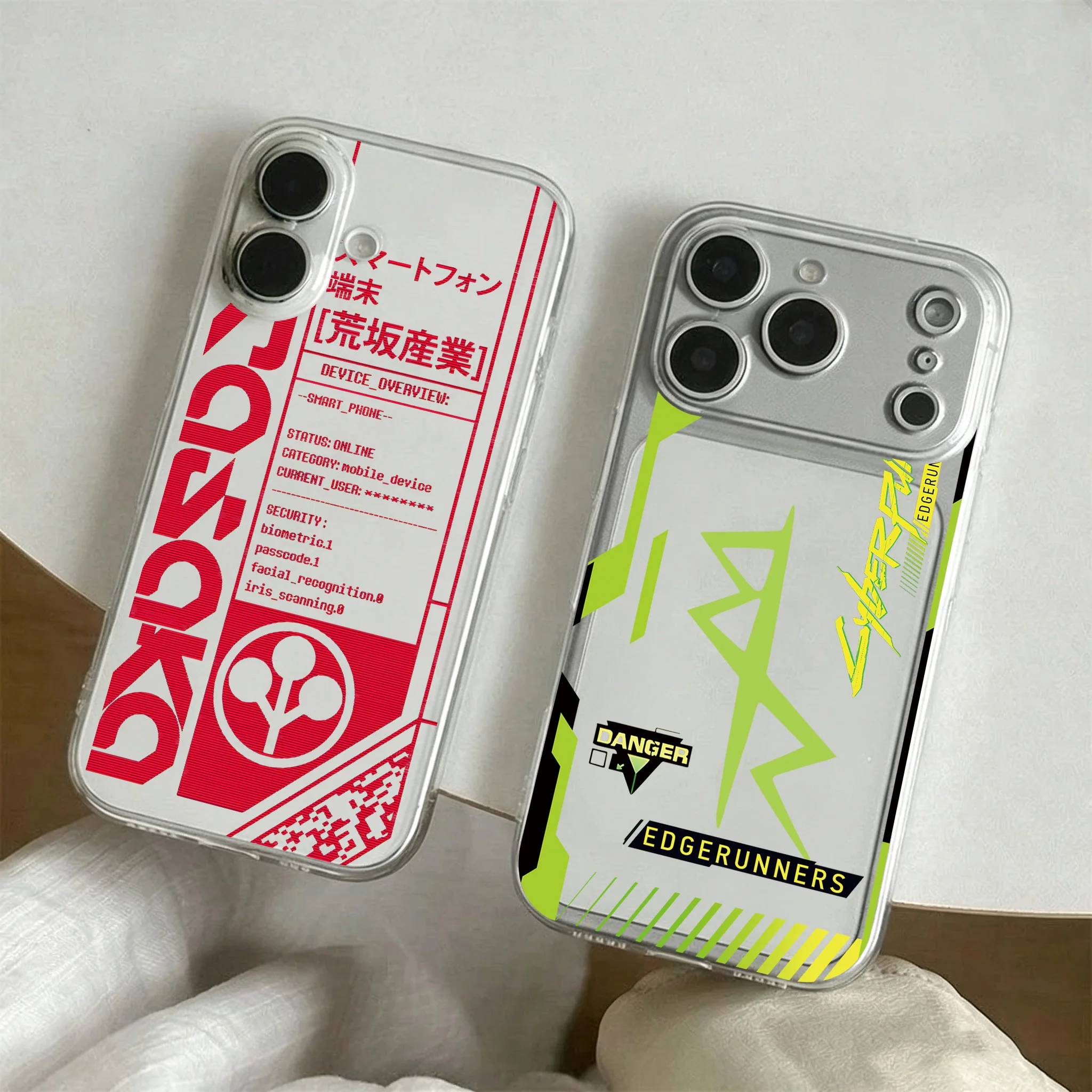 Фото Чехол для телефона для iPhone 18 17e 17 16 16e 15 14 13 12 11 Mini Pro Max X XR XSMax 7 8 Air Plus Прозрачный Аниме C-Cyberpunks Cool №1