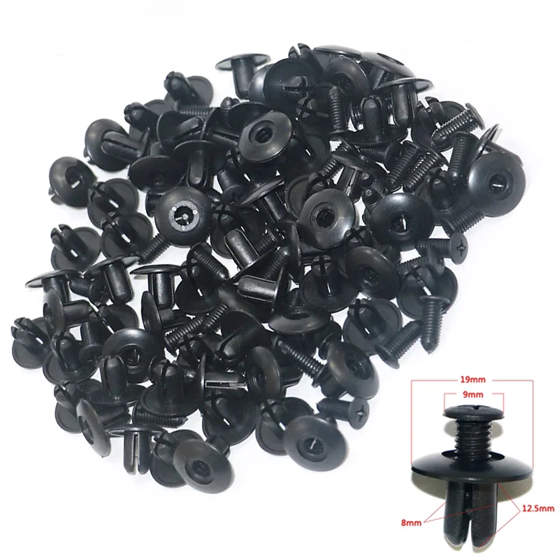 

50/100pcs 8mm Car Clips Universal Purpose Plastic Expansion Rivets Folder Door Push-Type Trimming Plate Clips Car Plastic Buckle