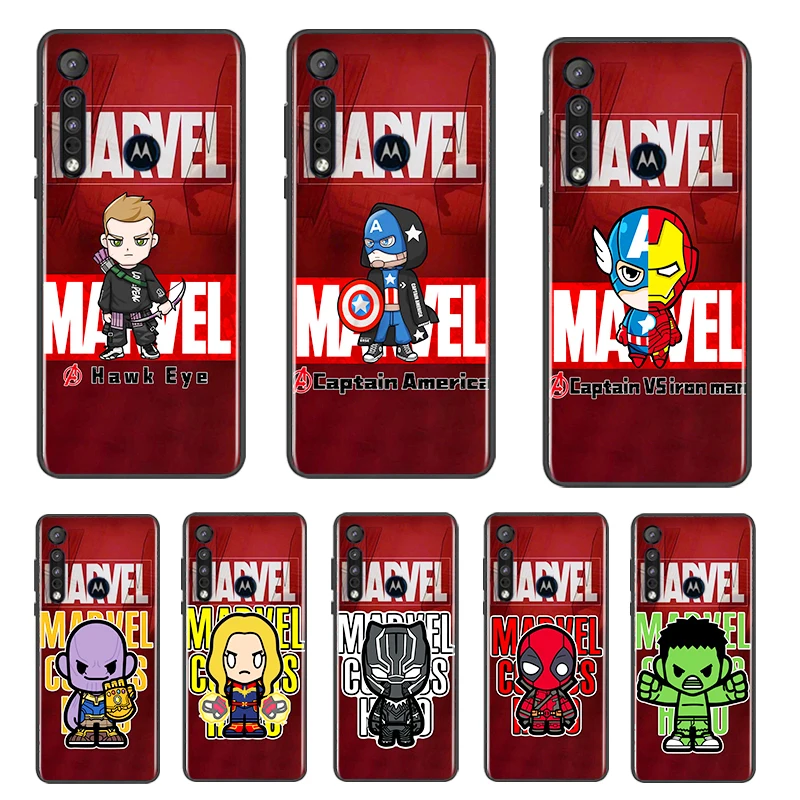 

MARVEL hero Phone Case For Motorola Moto G9 G8 E7 G Stylus Power Lite Plus One Macro Hyper Edge Plus Cover