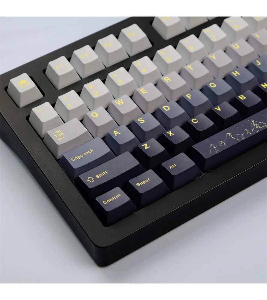 Фото Клавишные колпачки GMK Mountain из PBT-пластика, оригинальные, с высококачественной сублимационной печатью, подходят для механических клавиатур, подходят для кастомизации. №4