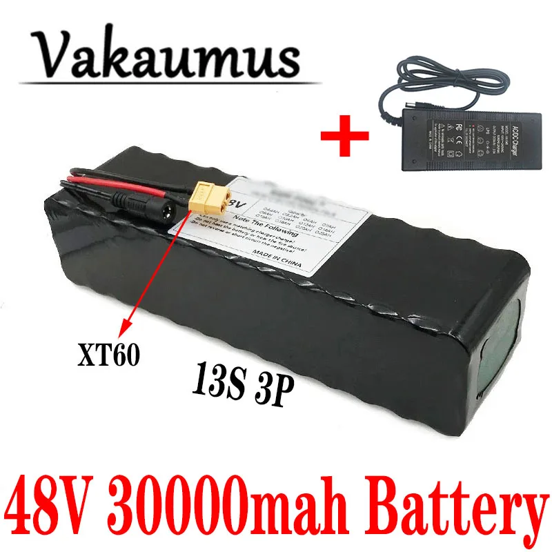 

48V 13S 3P 18650 Li-ION 30AH High Capacity Electric Bike Battery FOR 250W 500W 350W Motor With 15A BMS With Charger