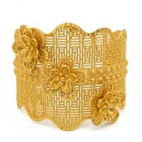 aniid african gold plated cuff bangles for women moroccan jewellery wedding gifts dubai indian copper bangles nigerian jewelry