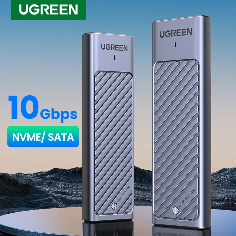 

【New】 Ugreen M2 SSD чехол M.2 NVMe SATA SSD корпус адаптер 10 Гбит/с USB 3,2 Gen2 USB C внешний корпус поддерживает клавиши M и B & M