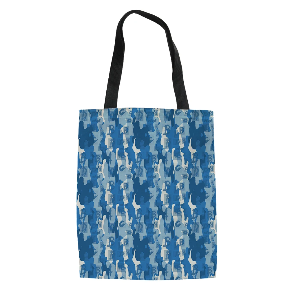 Camouflage Design Print Fashion Shoulder Bag Beach School Teenager Shopping Bag High Quality Storage Bolso De Mano