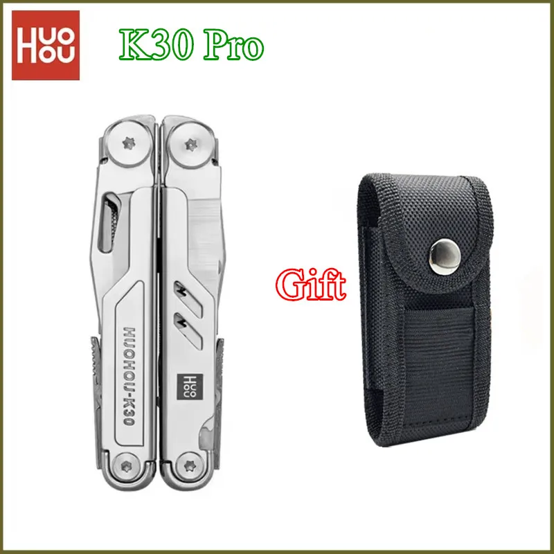 

Мультитул HuoHou K30 Pro 18 в 1, складные плоскогубцы, нож, ножницы, пила, портативный инструмент для выживания на открытом воздухе, для кемпинга, EDC, многофункциональный инструмент