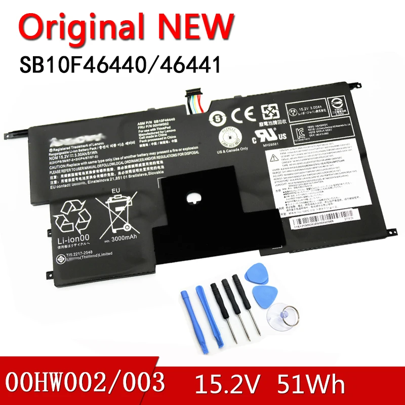 

00HW003 00HW002 NEW Original Battery For Lenovo ThinkPad X1 Carbon Gen3 45N1702 45N1703 45N1700 45N1701 SB10F46441 SB10F46440