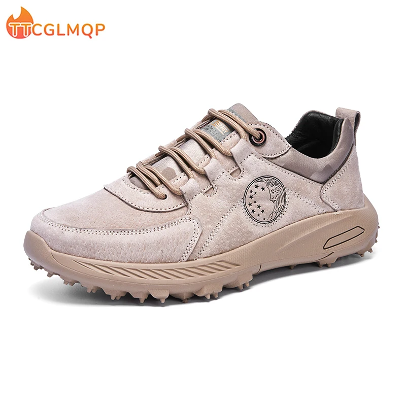 

2022 Summer Men Shoes Outdoor Non Slip Hiking Shoes Breathable Leather Men's Casual Shoes Luxury Men Sport Sneakers Large Size