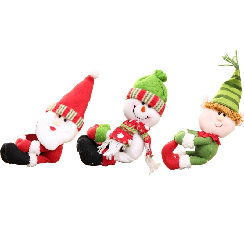 

Рождественский чехол для винной бутылки с рисунком Санта-Клауса, чехол для винной бутылки, декоративная кукла, Рождественское украшение, то...