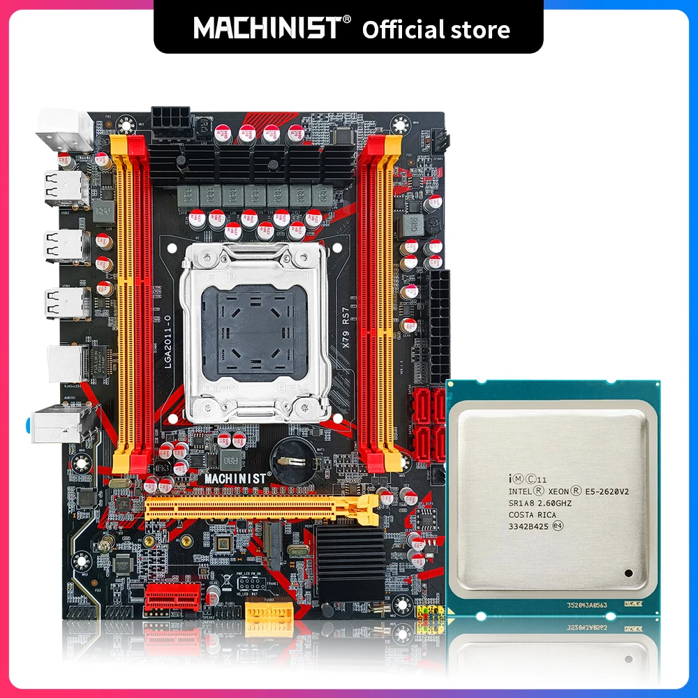 Machinist X79 материнская плата с LGA 2011 Xeon E5 2620 V2 CPU поддержка DDR3 оперативная память NVME M.2
