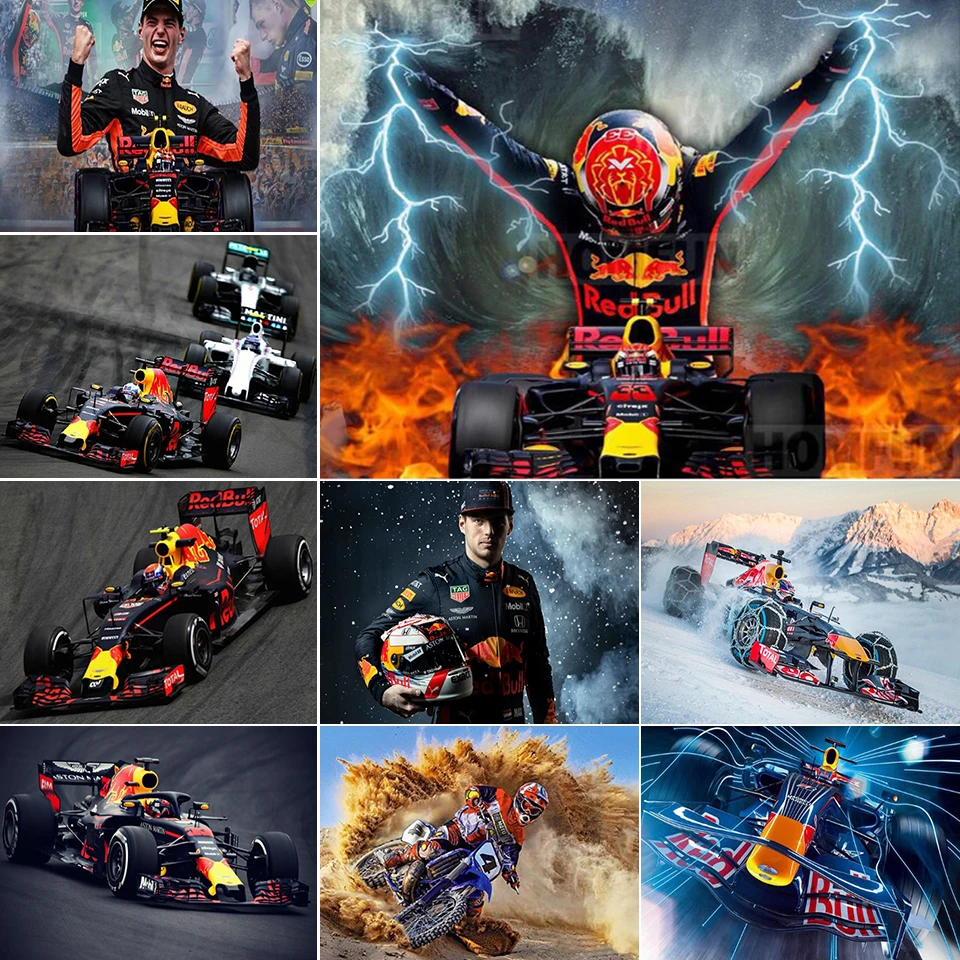 

Алмазная живопись «сделай сам» 5D F1 Max Racing Get Away, Набор для вышивки крестиком, полная вышивка, мозаика, искусство, картина стразы, Декор