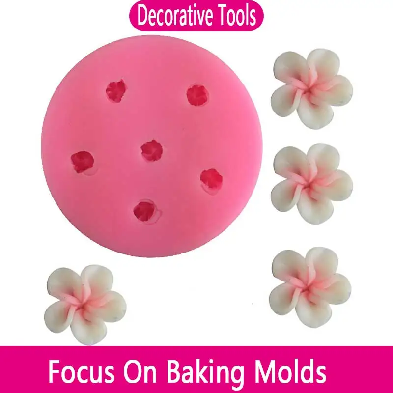 

6 Hole Flower Molding Silicone Mold Chocolate Fudge Baking Mold Diy Glue Plaster Aromatherapy Soap Cake Decorating Tools
