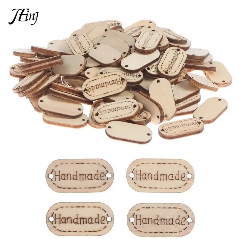 

100 шт., ярлыки, украшения для рукоделия, украшения с двумя отверстиями