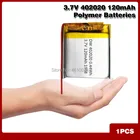 Литровая энергетическая батарея 3,7 в, полимерная литиевая батарея 402020 042020 MP3 120 мАч, маленький динамик, маленькие игрушки Bluetooth