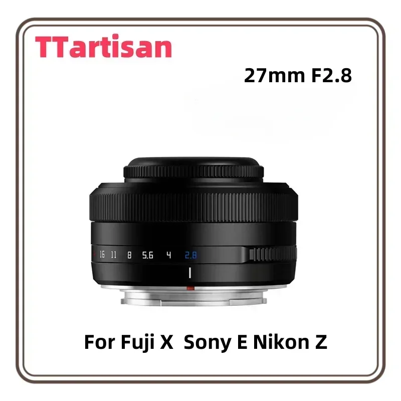 Объектив TTArtisan 27 мм F2.8 с автофокусом для Fuji X Fujifilm XF Sony E Nikon Z Mount STM APS-C Eye Perception XA7 XT100