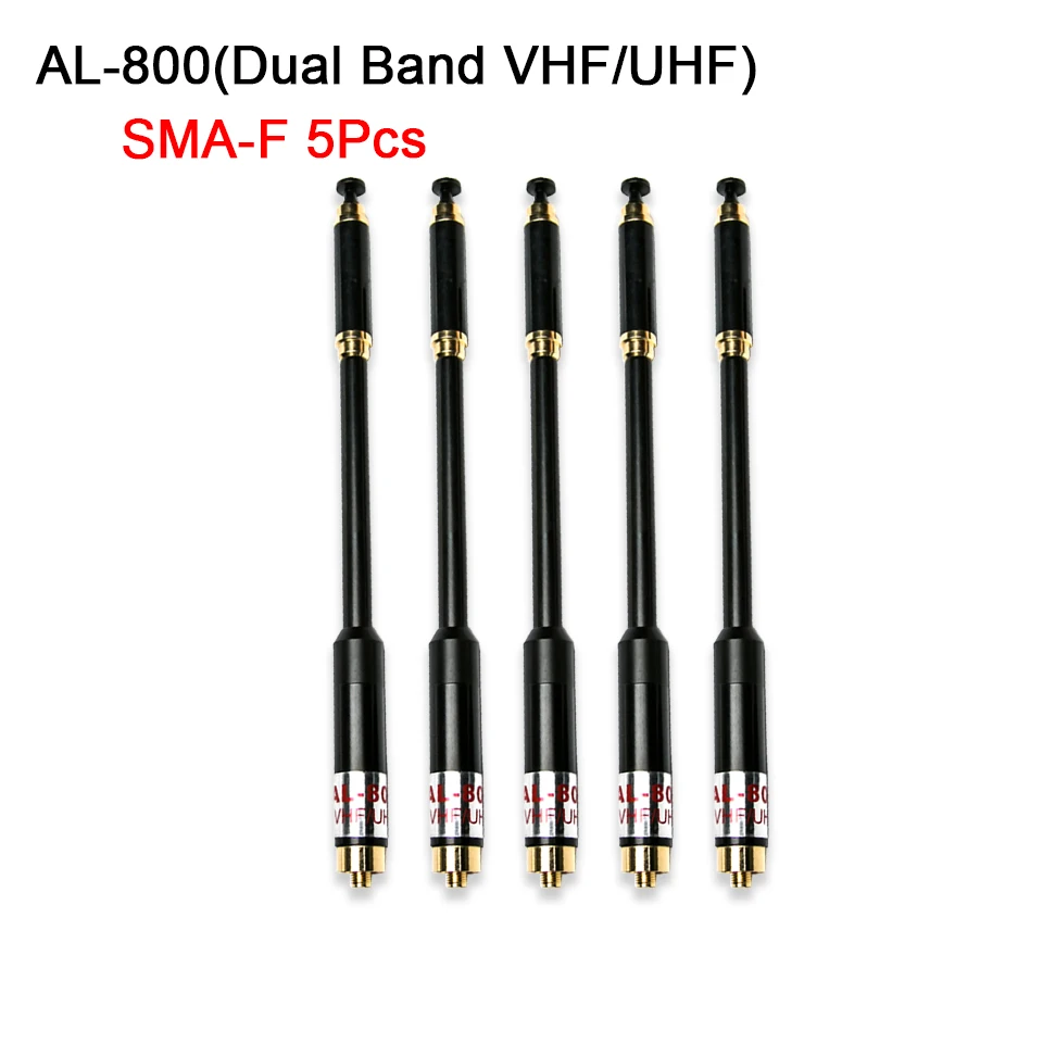 Walkie-talkie Antenna AL800 VHF UHF SMA-F Female Dual-band Telescopic for Two Way Radio Baofeng UV5R UV-5R UV-B5 UV-B6 BF-888S