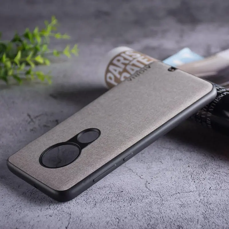 

Case for Motorola Moto G7 Plus G6 Plus funda soft TPU material textile leather skin covers coque for moto g6 g7 plus case