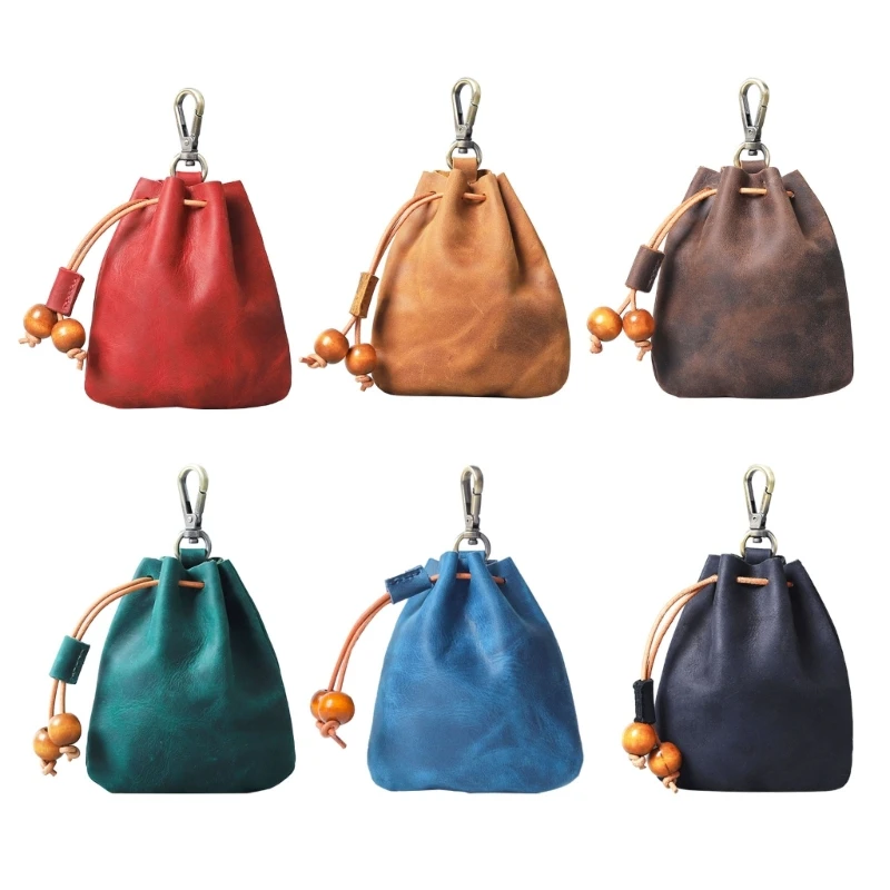 

Drawstring Belt Pouches Clip On Leather Coin Bag Small Purse Renaissance Costume Accessories Jewelry Pouch Drop Shipping