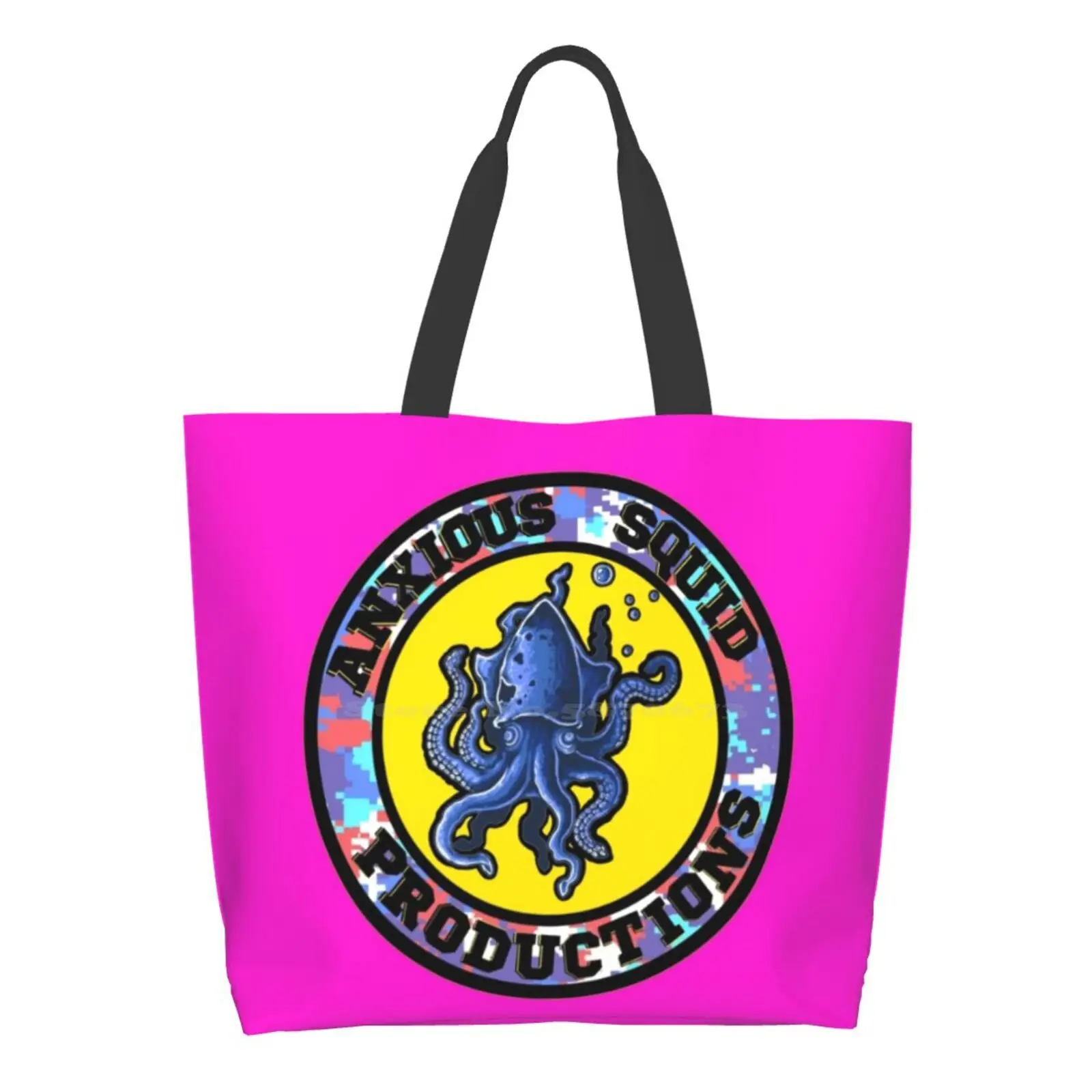 

Anxious Squid Productions Logo Shopping Bags Girls Fashion Casual Pacakge Hand Bag Anxious Squid Productions Anxious Squid
