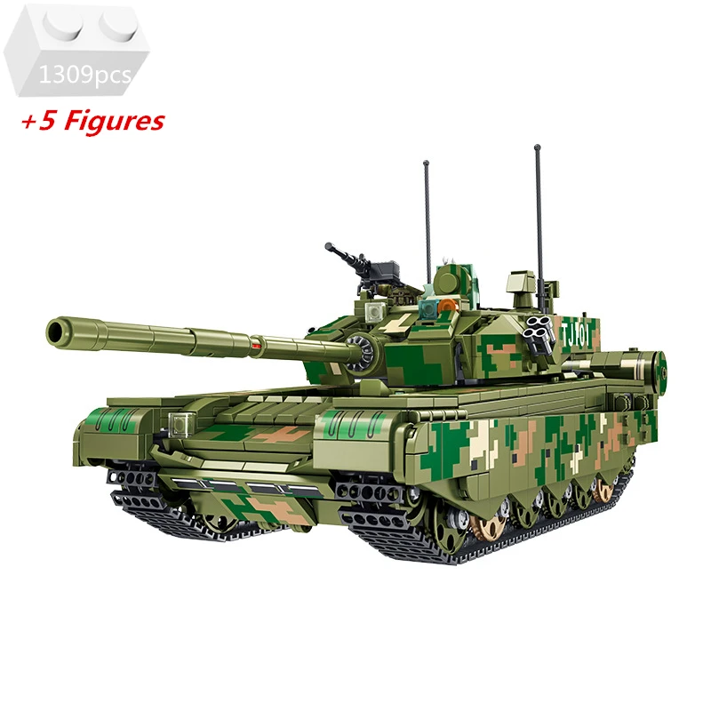 

2022 NEW High-Tech Military Weapon Series 99A Main Battle Tank Model Building Blocks MOC Bricks Toys Birthday Gifts For Children