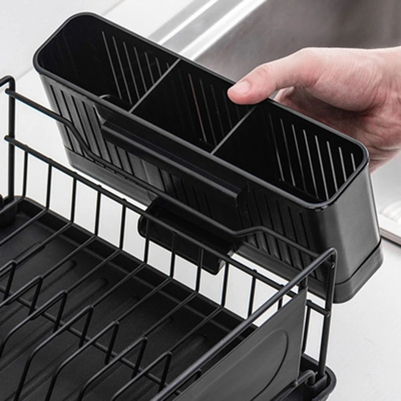 

Dish Drying Rack Dish Drain Board Set, Compact And Durable Stainless Steel Dish Drainer With Tray Drainer