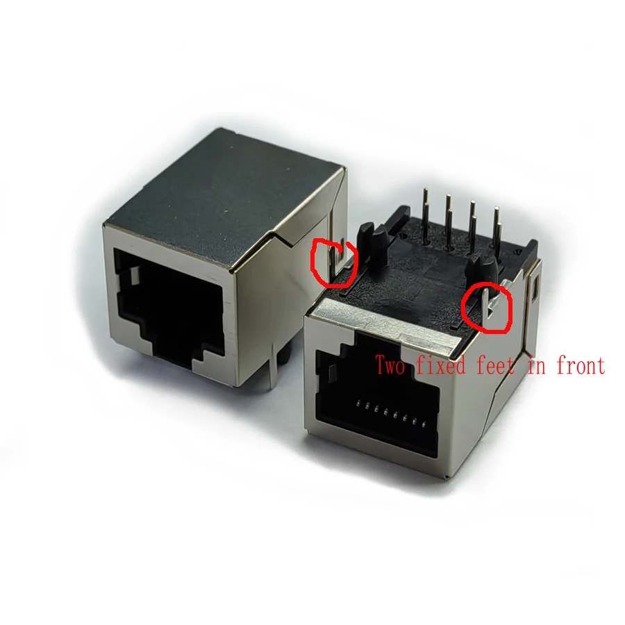 20 шт./лот Щит RJ45 8P8C Jack Разъем без светодиода 21 ММ Крепление на печатной плате Сетевой Интернет Модульный