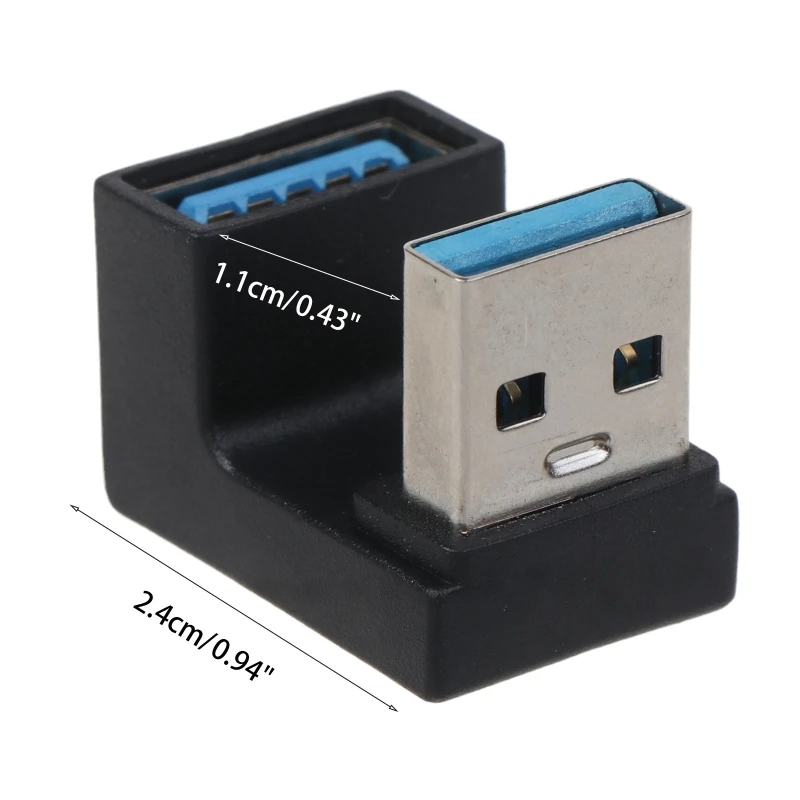 C5AE 180 Degree Up & Down Angled USB3.0 Male to Female Extension Adapter for Laptop PC USB Charger Extension Converter images - 6