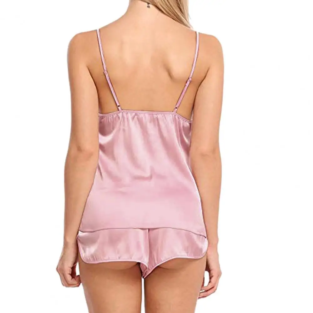 

1 Set Sleepwear Set Spaghetti Straps Summer Smooth Sexy Suspenders Vest Shorts Vest Shorts for Home