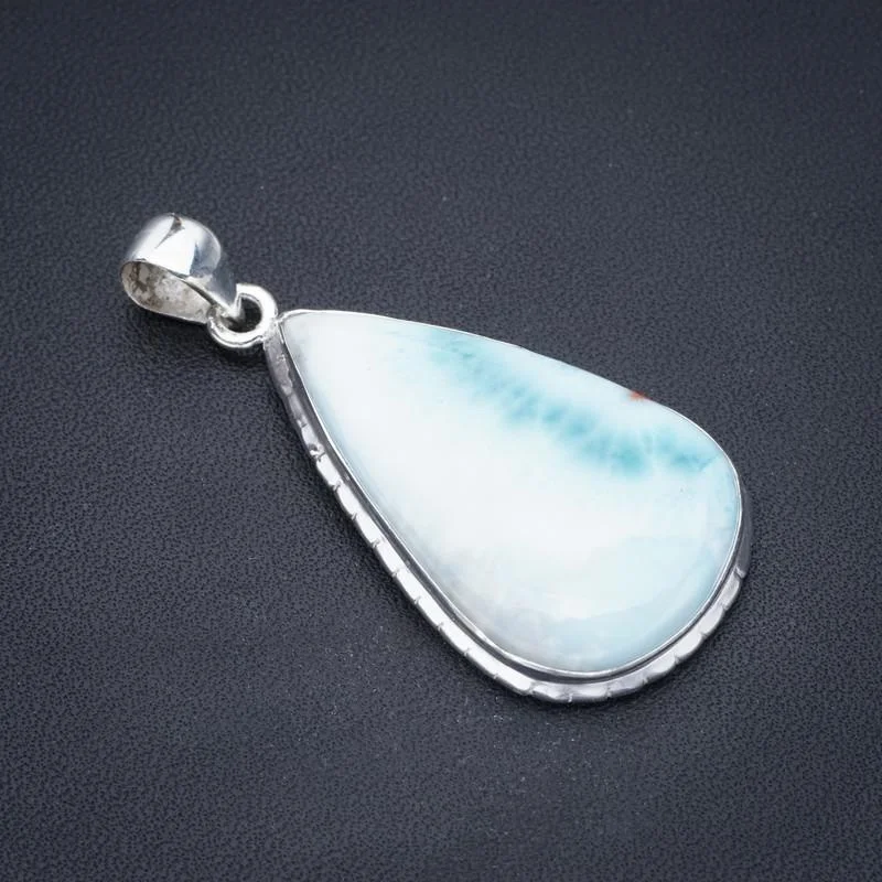 

StarGems Larimar ручной работы 925 пробы серебряная подвеска 2 "F3476