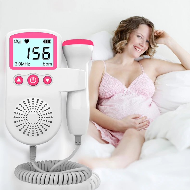

Fetal Doppler Heartbeat Detector Baby for heart beat monitor LCD backlight Pulse Meter No Radiation Stethoscope